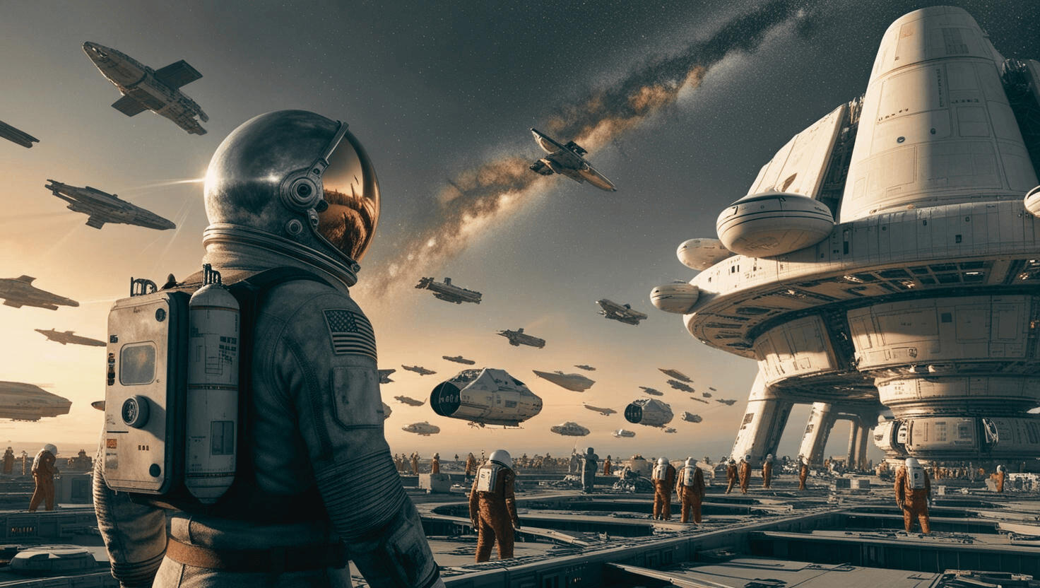 Conceptual art explaining futuristic potential of business with ERP•AI